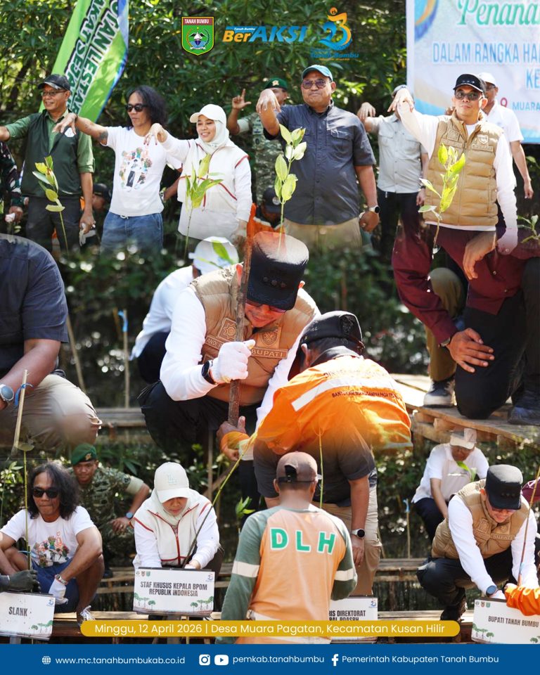 Vokalis Slank Kaka Ikut Tanam Mangrove di Tanahbumbu, Dukung Rehabilitasi Pesisir Kalsel