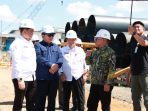 Proyek Jembatan Penghubung Kotabaru-Batulicin terus Dikebut.